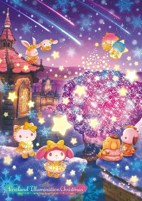 【サンリオピューロランド】星降る聖夜の魔法に包まれる「Puroland Illumination Christmas」開催！