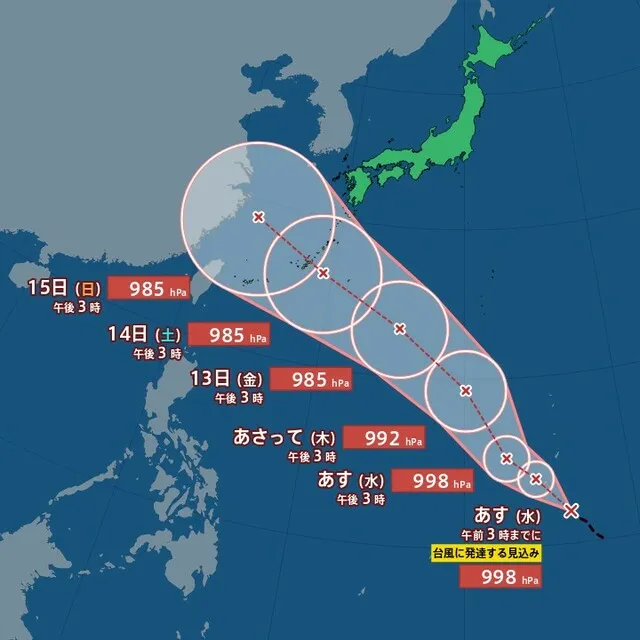 台風14号の最新情報と影響予測