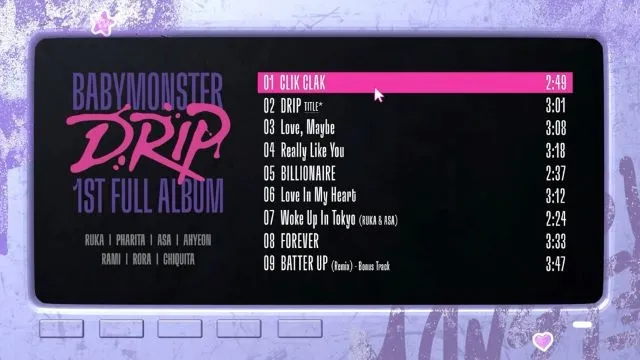 BABYMONSTER、1stフル・アルバム『DRIP』から新曲「CLIK CLAK」を先行公開、多様なジャンルでカムバック