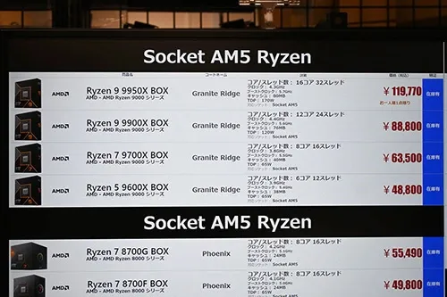 AMD Ryzen 9000シリーズとIntel第14世代CPU、価格の乱高下と大幅な値下がりが見られる [10月前半の市場動向]