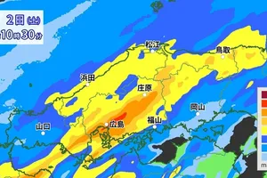 【大雨警報】広島県に「大雨と突風及び落雷に関する情報」発表　土曜は“警報級の大雨”のおそれ　11月の季節外れの大雨